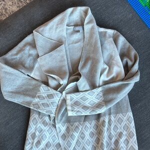 Evolution Elegant Gray Women's open Sweater wrap